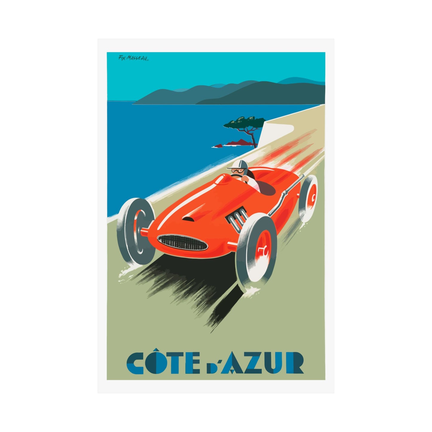 Vintage Racing Car Poster