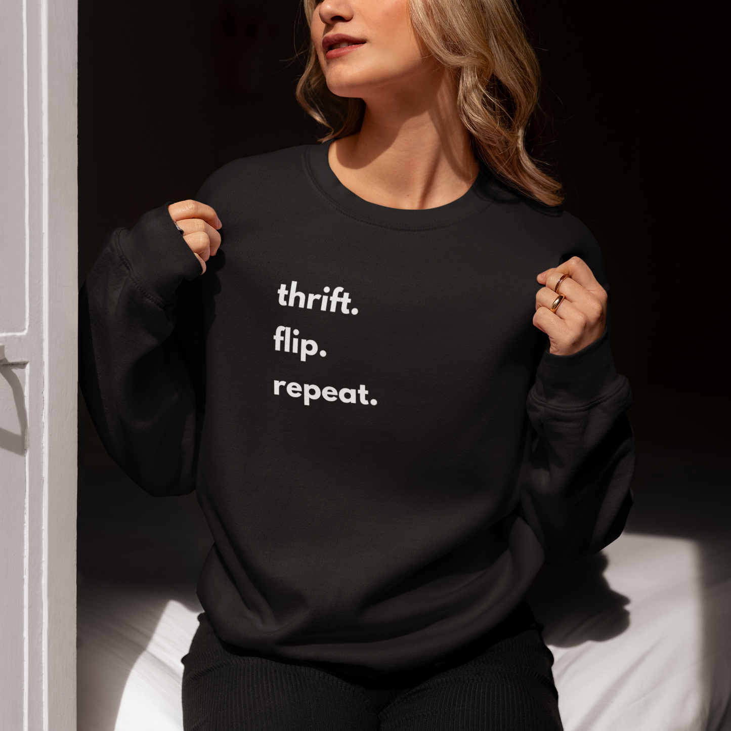 Thrift Flip Repeat Crewneck Sweatshirt