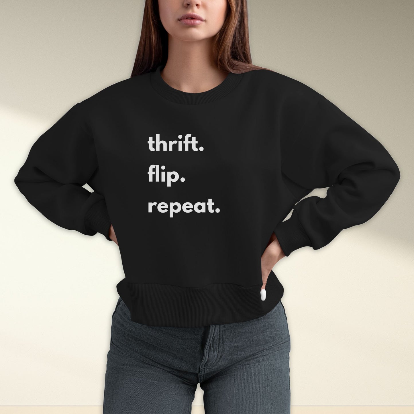 Thrift Flip Repeat Crewneck Sweatshirt