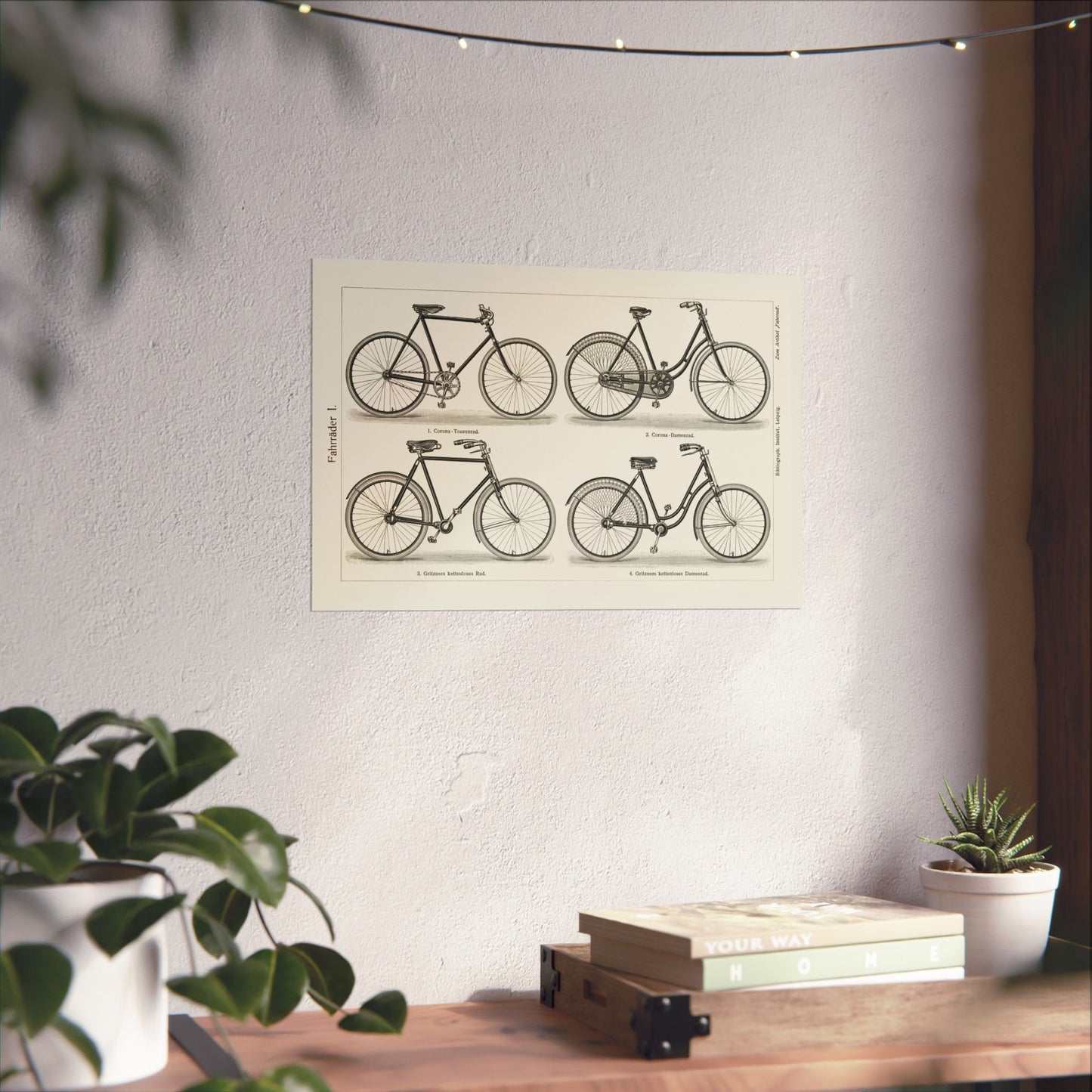 Vintage Bicycles Poster