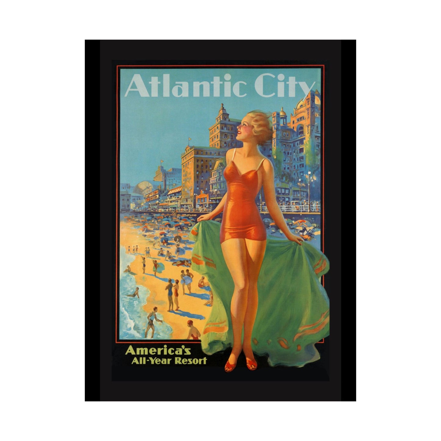 Atlantic City Vintage Poster