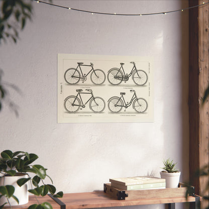 Vintage Bicycles Poster