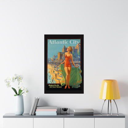 Atlantic City Vintage Poster