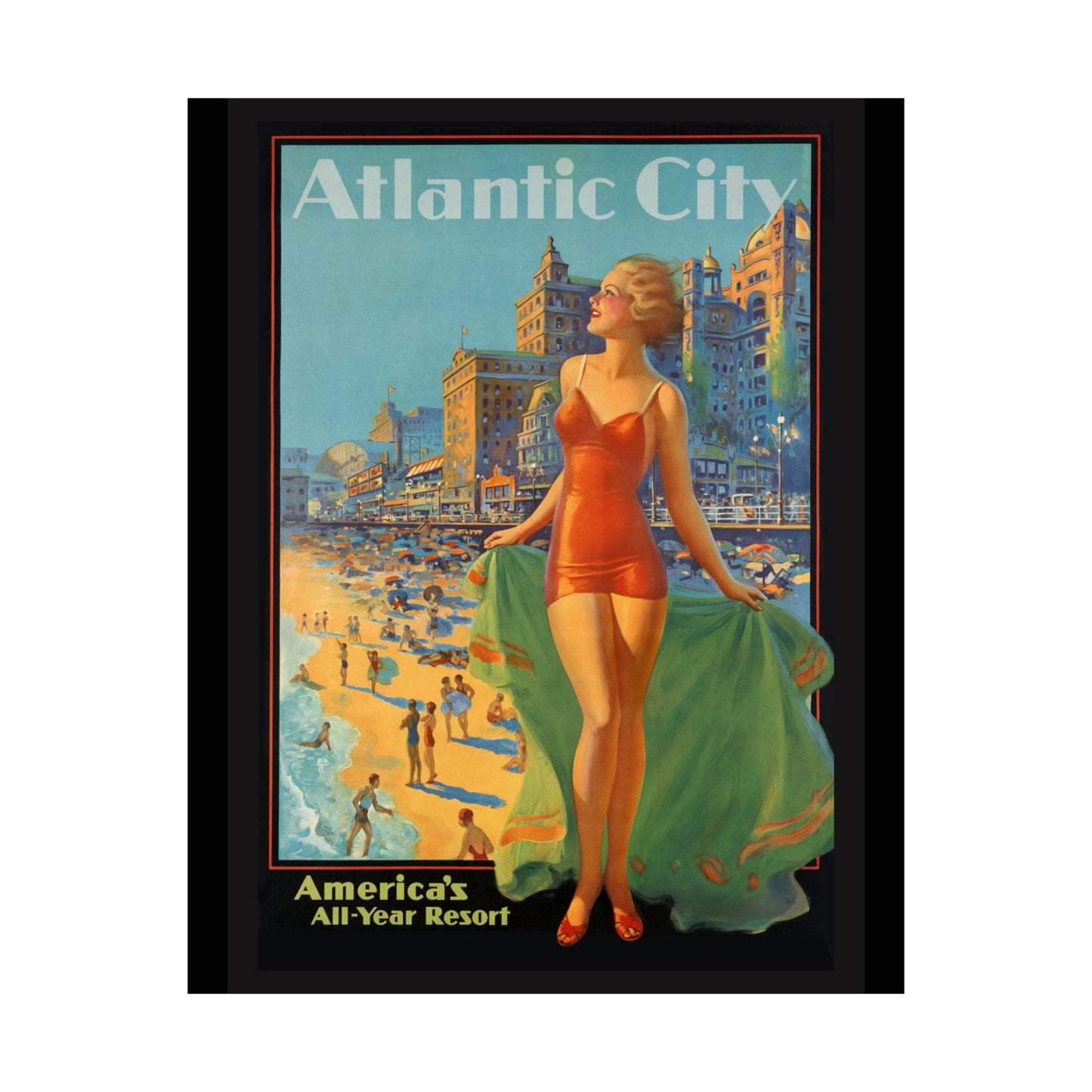 Atlantic City Vintage Poster