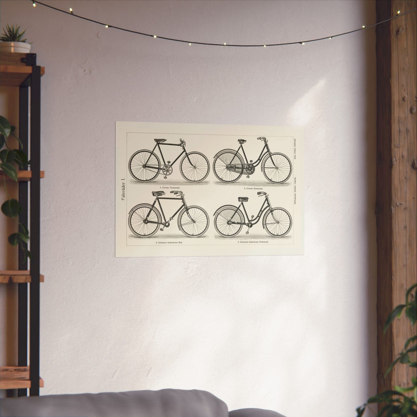 Vintage Bicycles Poster